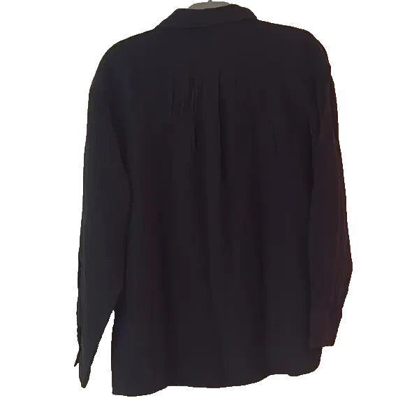 MATE The Label 100% Organic Cotton‎ Gauze Button Down Shirt BLACK SZ L NWOT - Picture 5 of 6